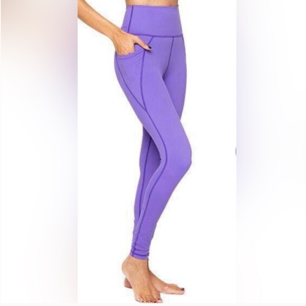 Vie Active Purple High-Waisted Leggings